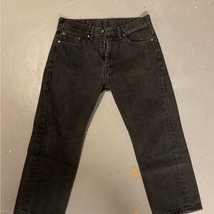 Levi's 505 Men's Straight Black Jeans 33x29
